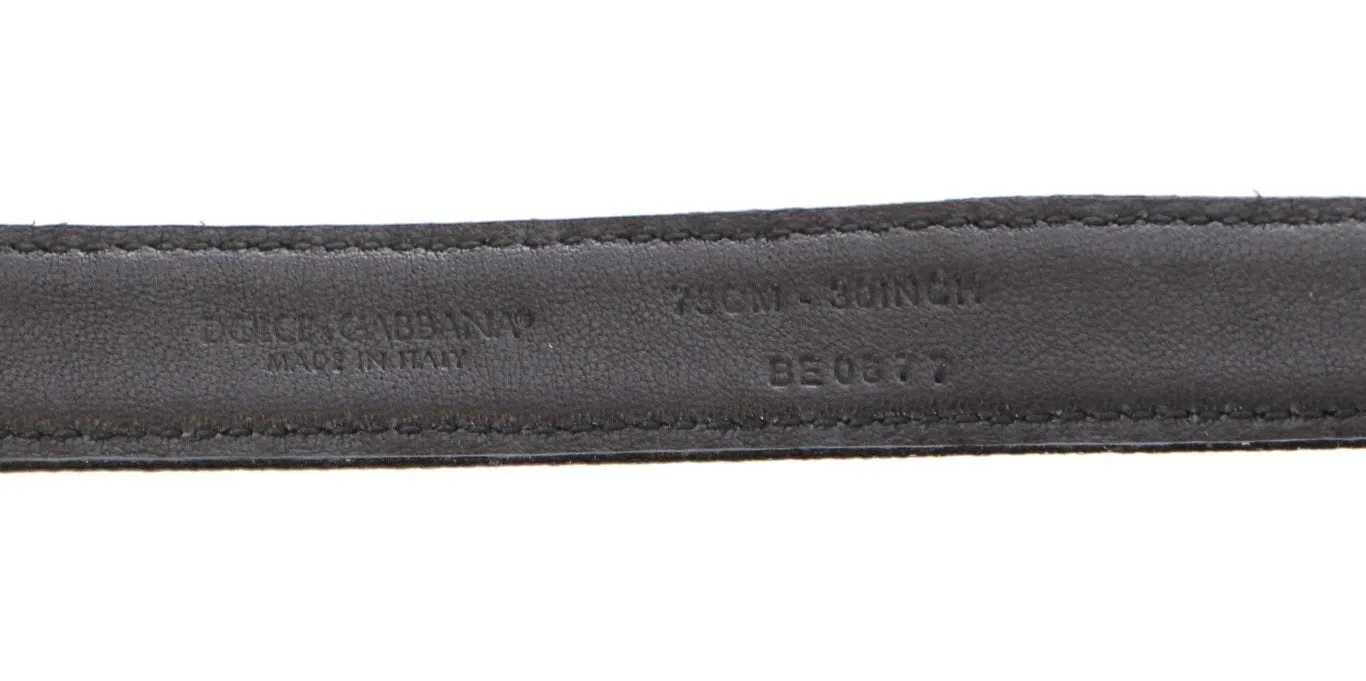 Purple Silk Sequined Logo Belt