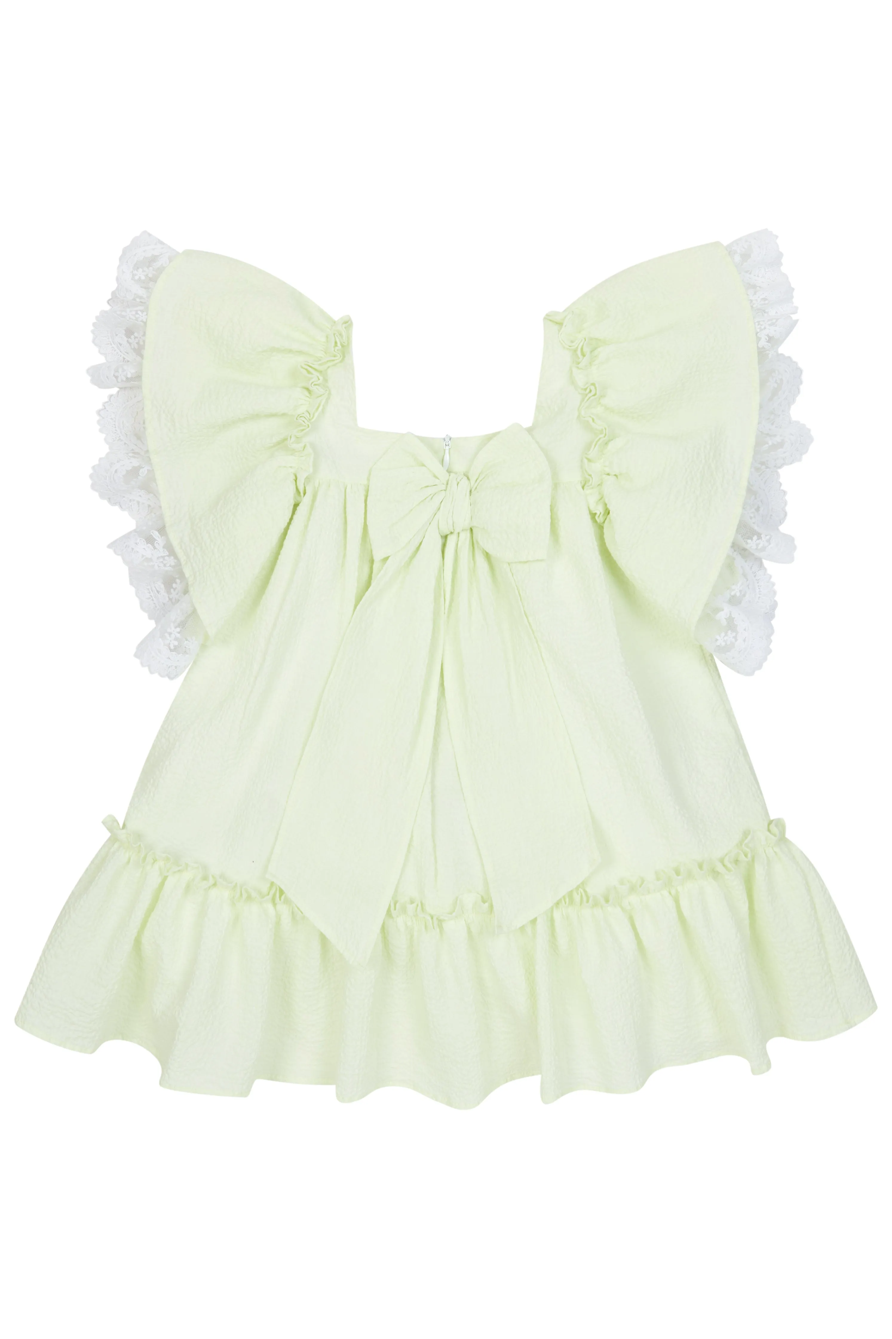 "Athena" Pale Green Lace Dress