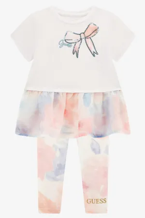 "Florence" Multicoloured Floral Organza T-Shirt & Leggings