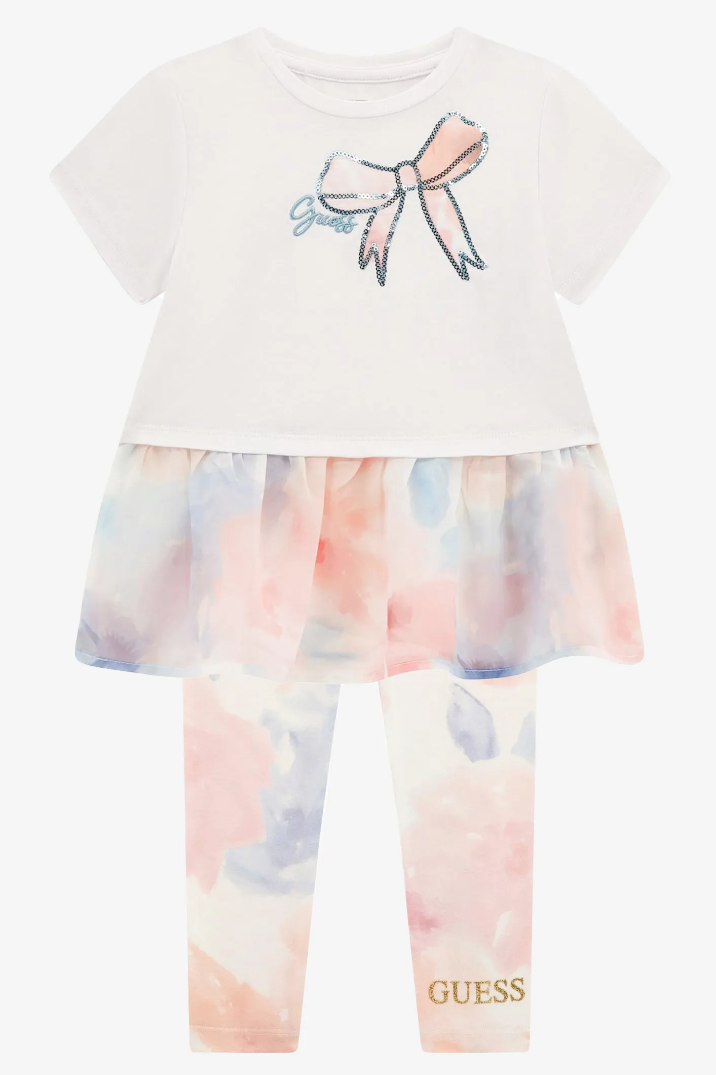 "Florence" Multicoloured Floral Organza T-Shirt & Leggings