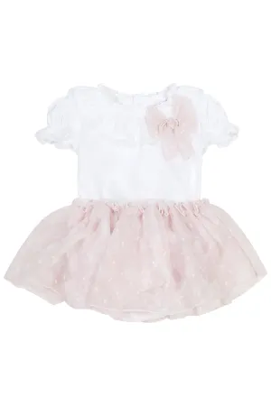 "Kaia" Pale Pink Tulle Blouse & Skirt