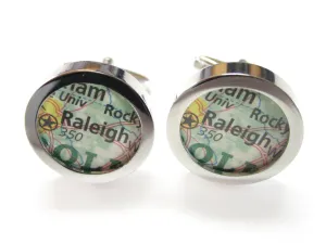 Raleigh North Carolina Map Cufflinks