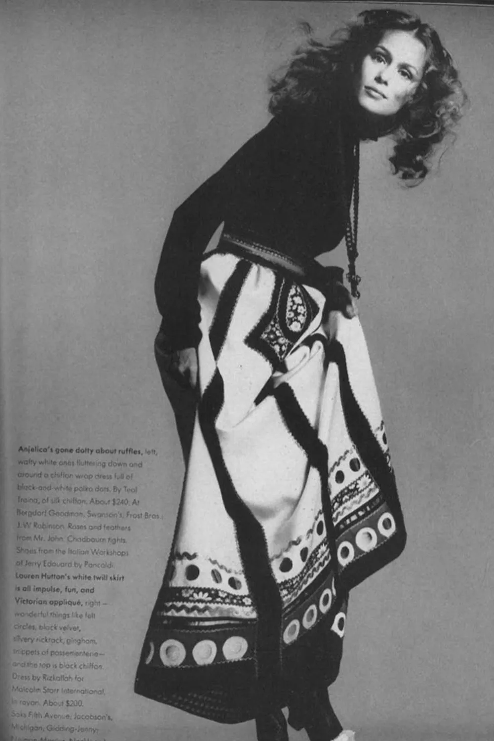 Rare Early 1970s Malcolm Starr by Youssef Rizkallah Felt Folk Art Dress w Quilted Top