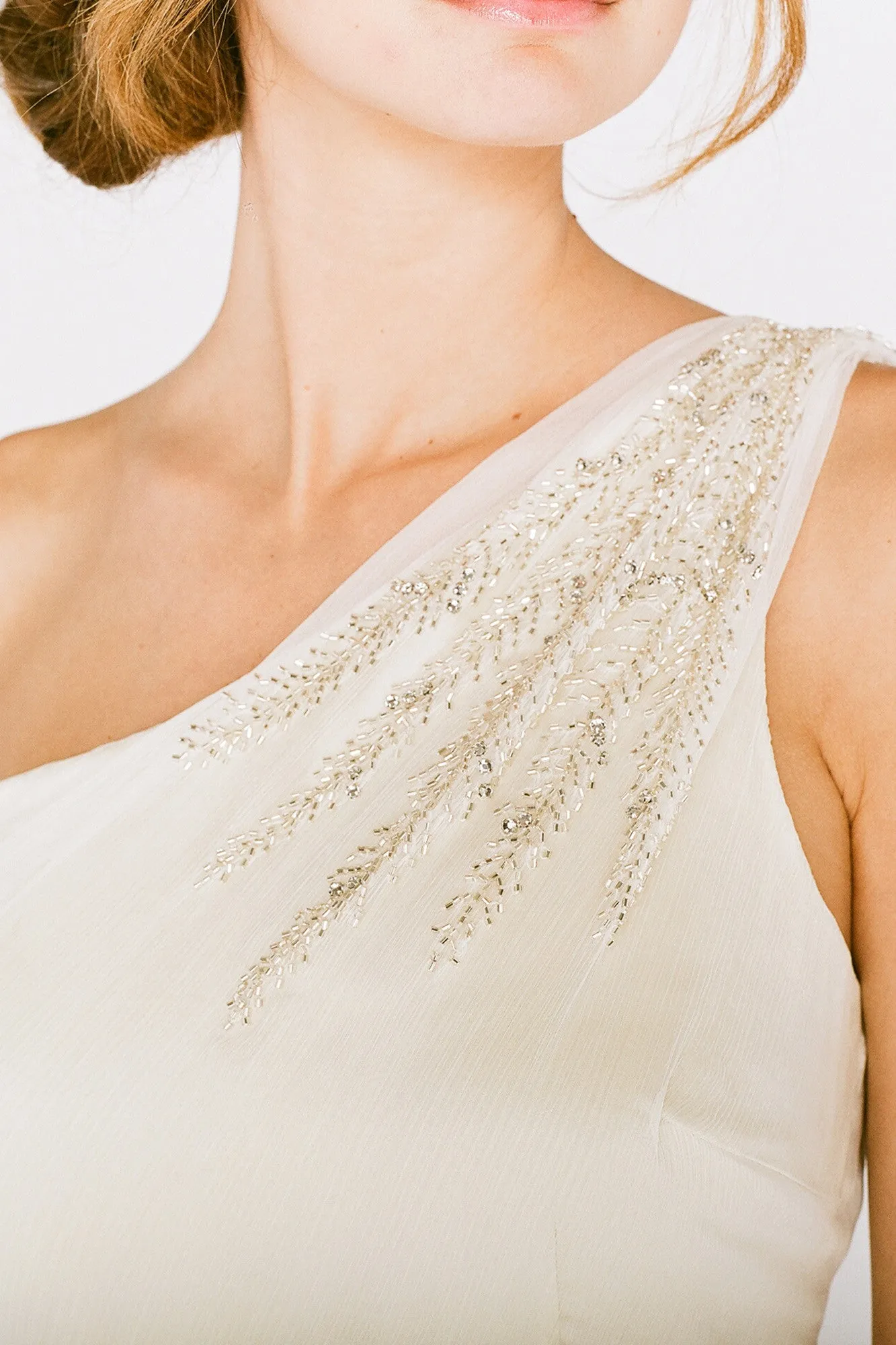 RC6225 Grecian One Shoulder Wedding Dress