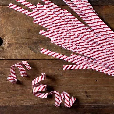 Red & white striped twist ties
