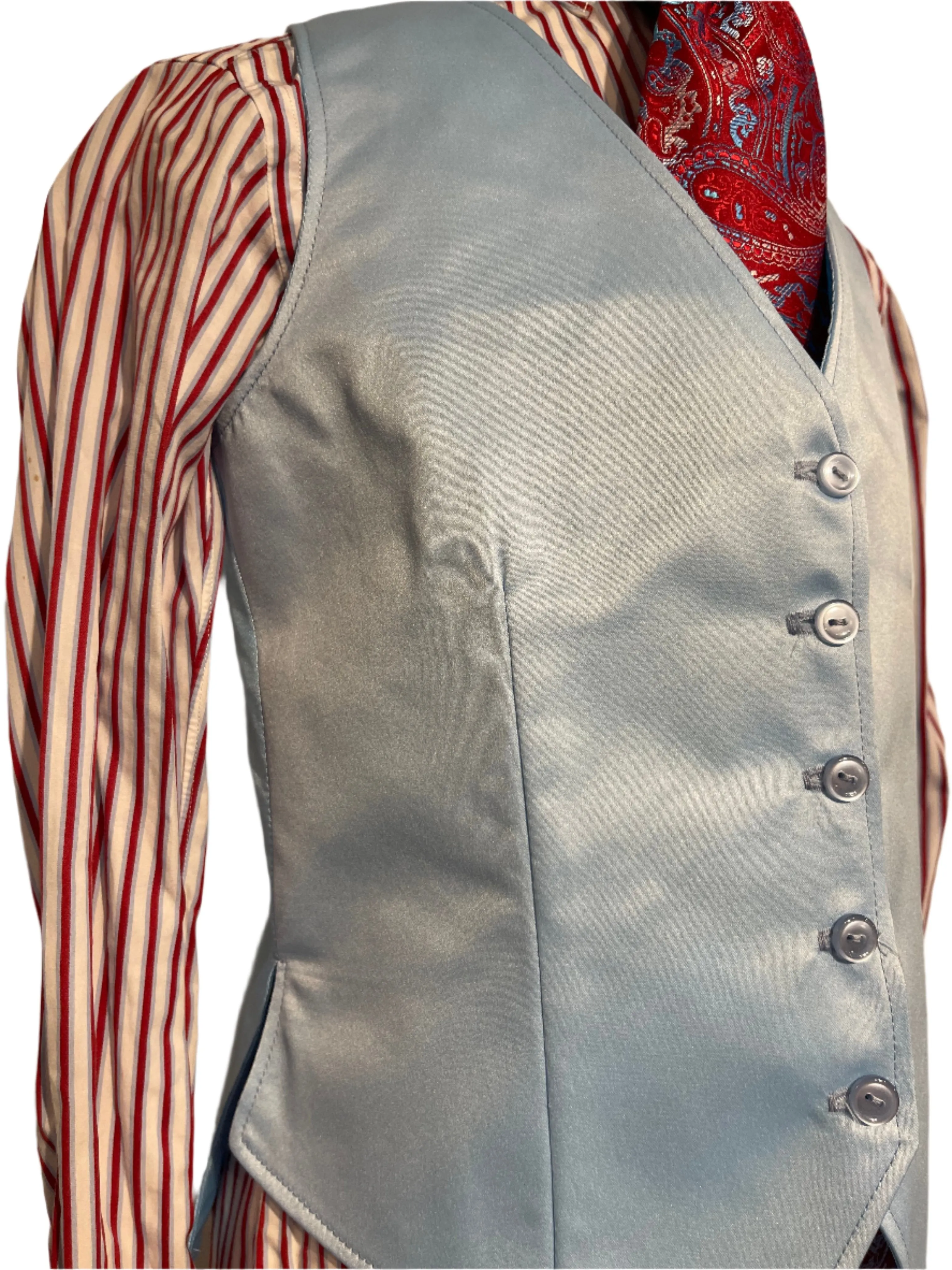 Red and Light Blue Striped Set