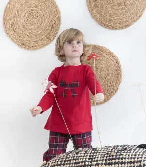Red Tartan Bow Pyjamas