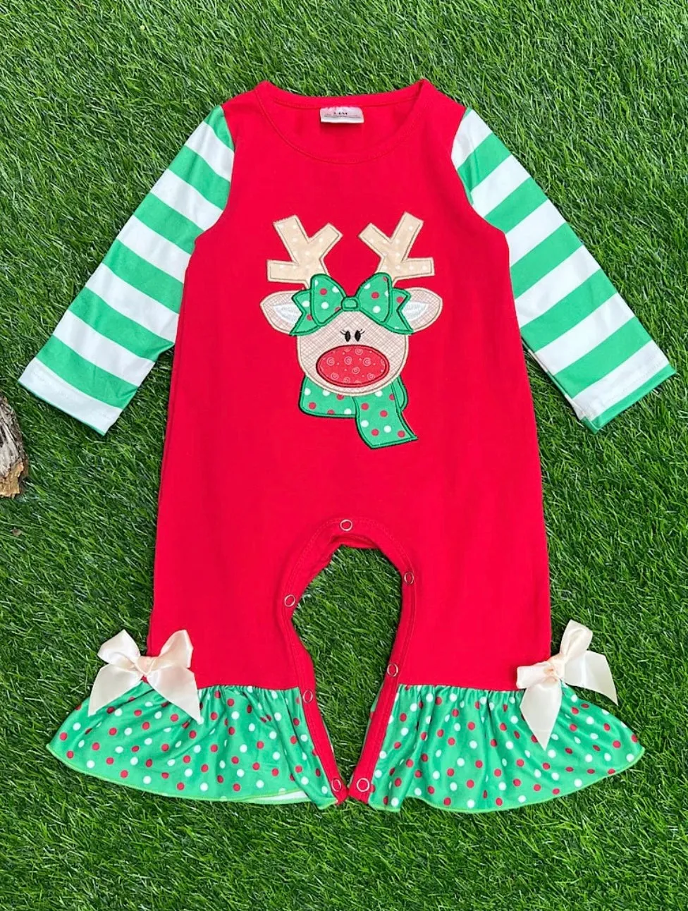 REINDEER APPLIQUÉ ROMPER