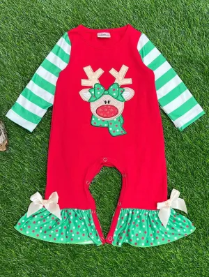 REINDEER APPLIQUÉ ROMPER