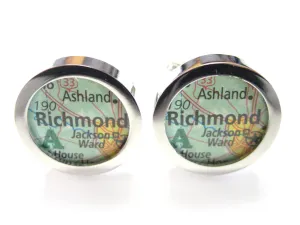 Richmond Virginia Map Cufflinks