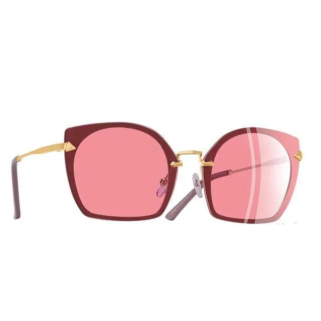 Rimless Frame Polarized Sunglasses for Women