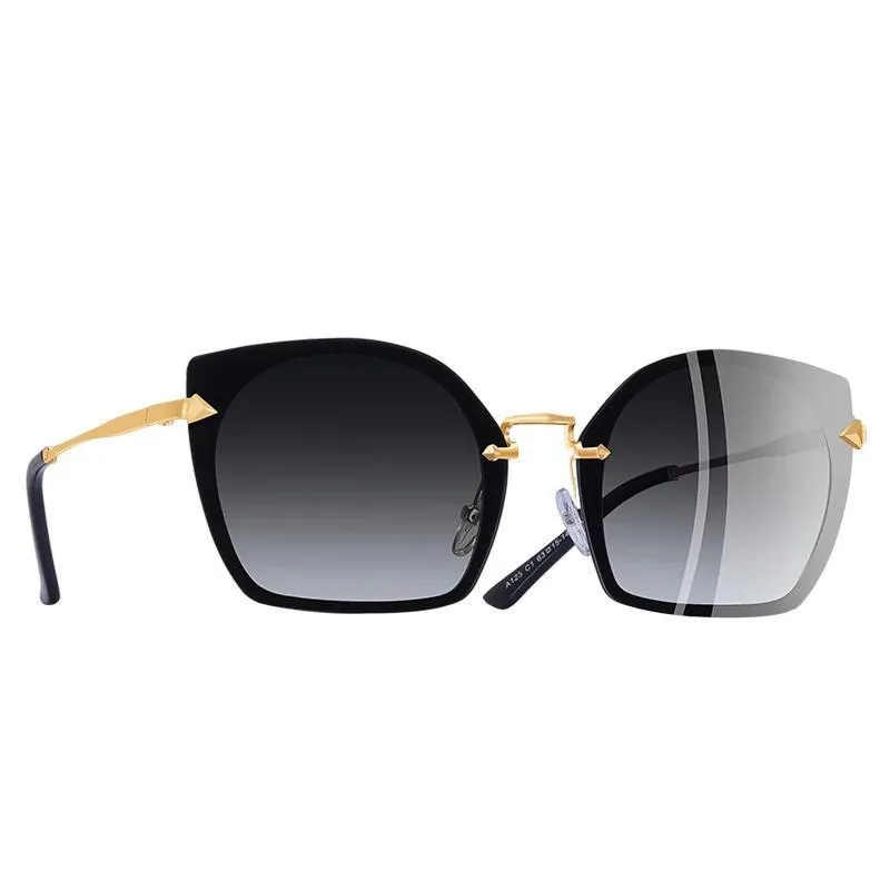 Rimless Frame Polarized Sunglasses for Women