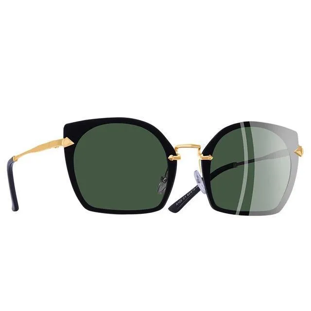 Rimless Frame Polarized Sunglasses for Women
