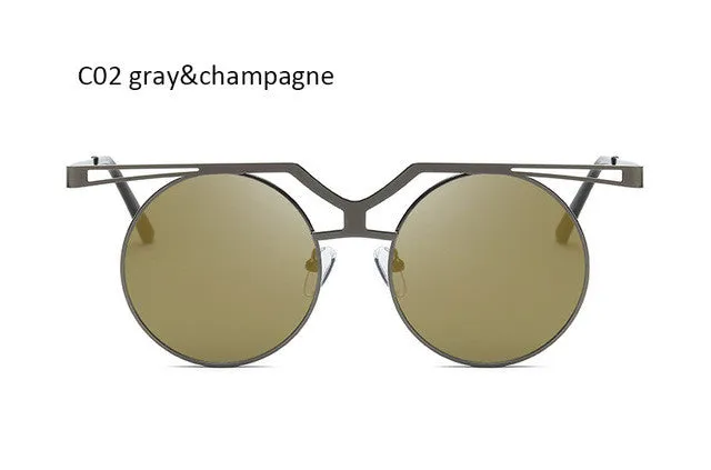 Round Steampunk Vintage Sunglasses