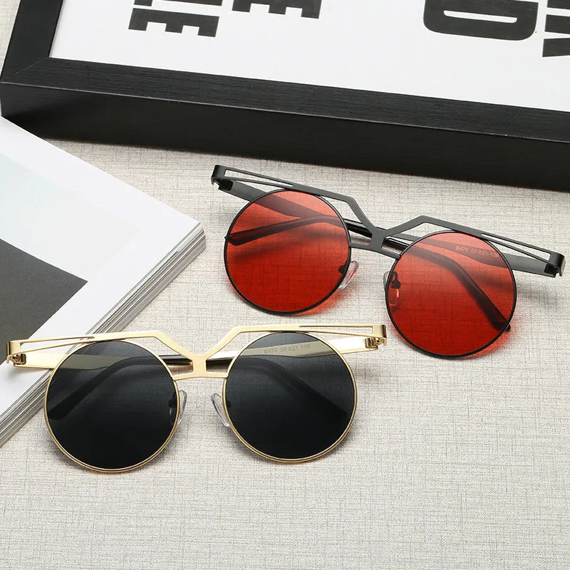 Round Steampunk Vintage Sunglasses