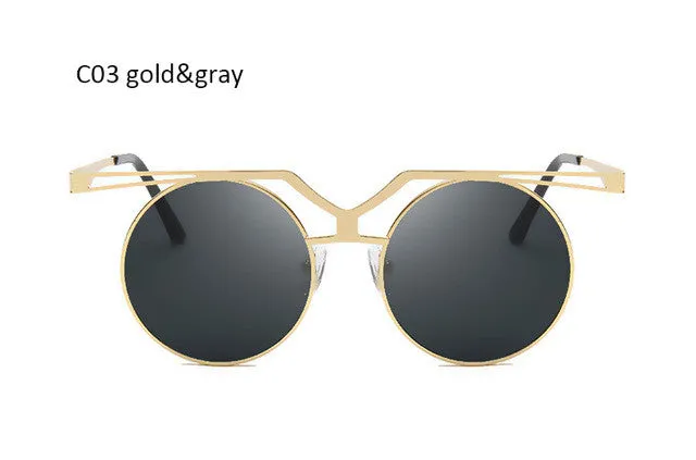Round Steampunk Vintage Sunglasses