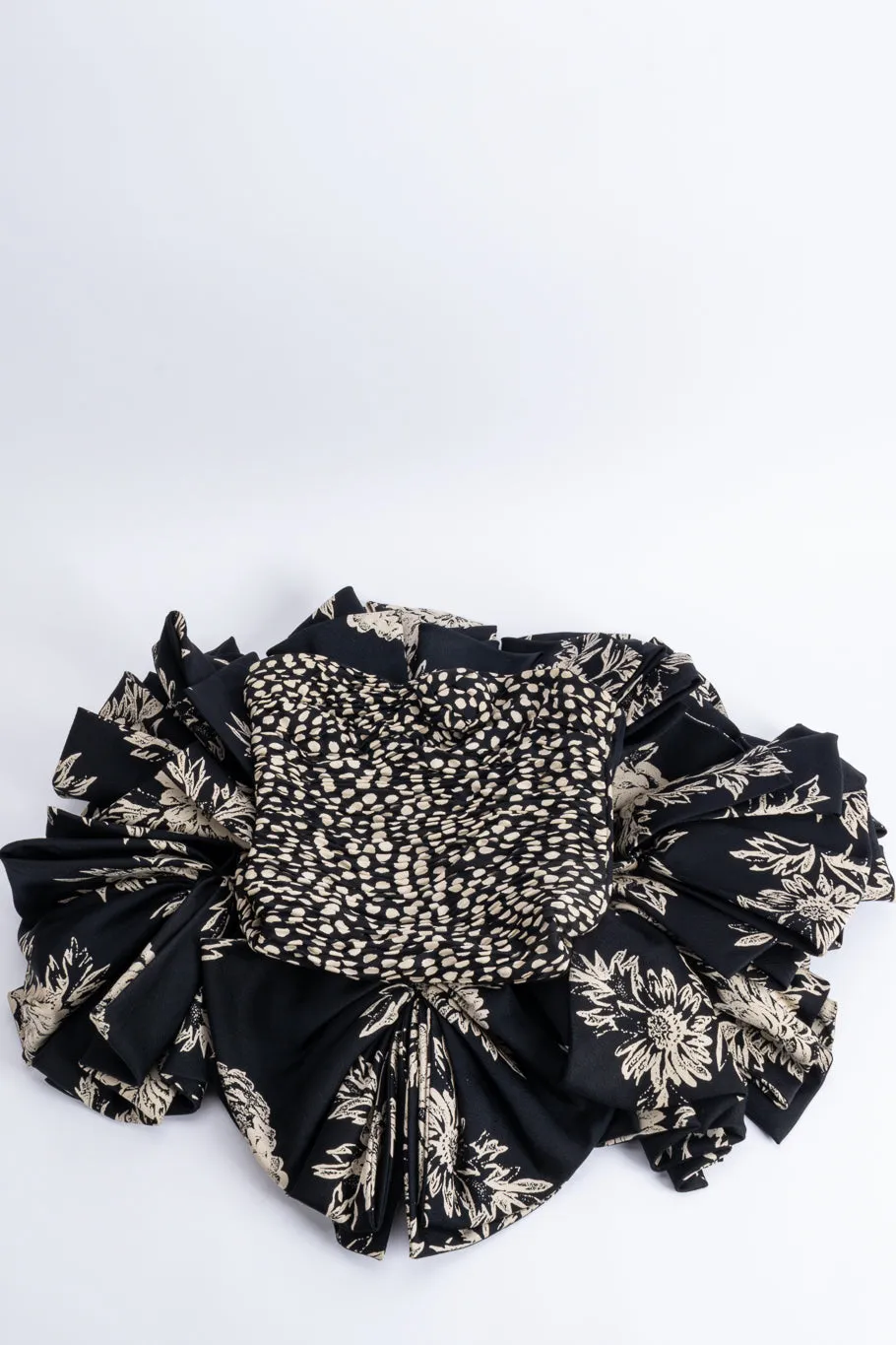 Ruched Spot Flounce Dress