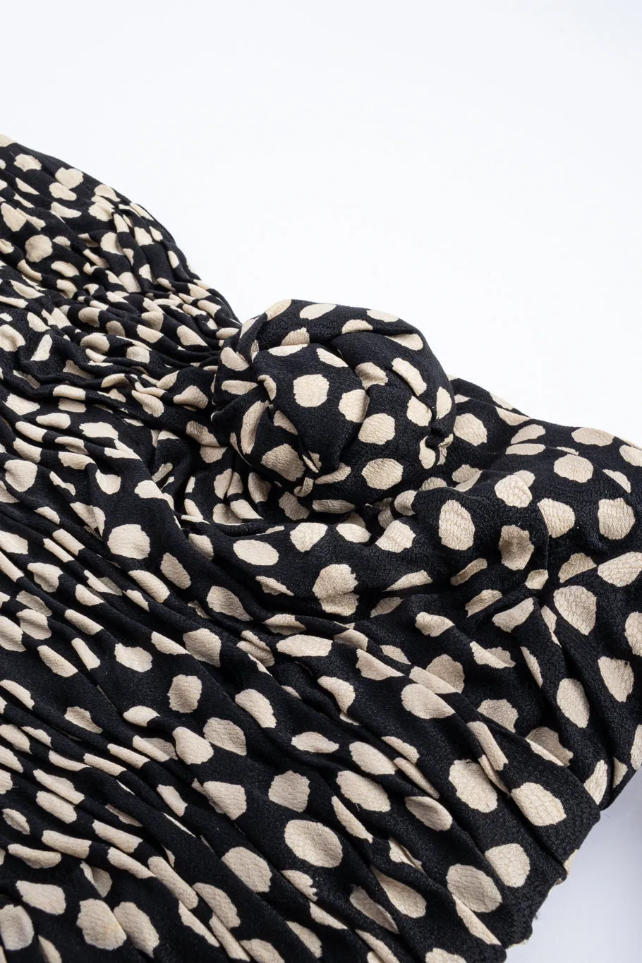 Ruched Spot Flounce Dress
