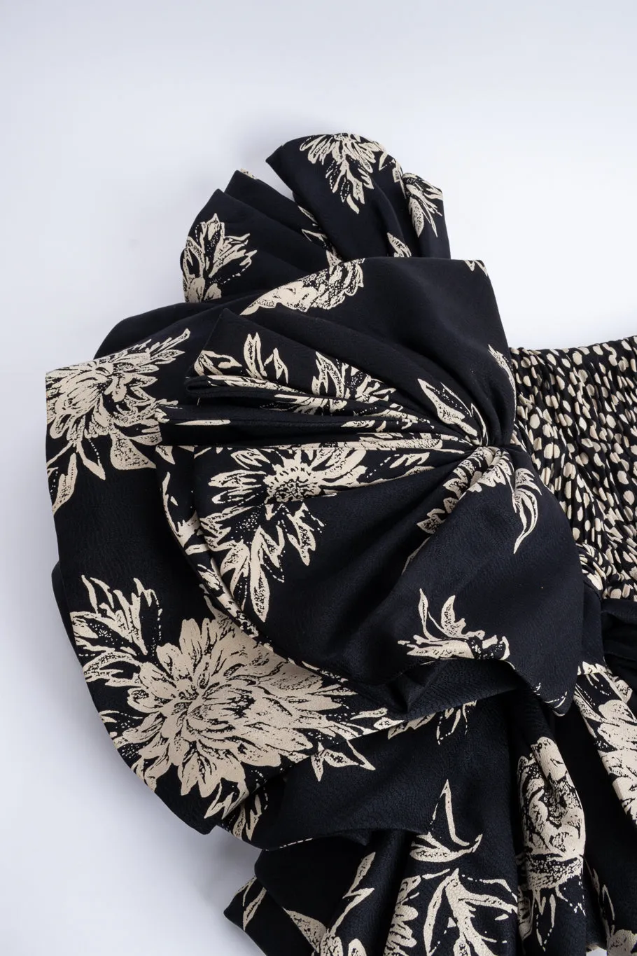 Ruched Spot Flounce Dress