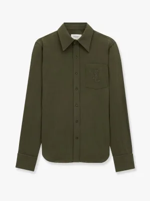 Saint Laurent Cassandre Linen And Cotton Shirt