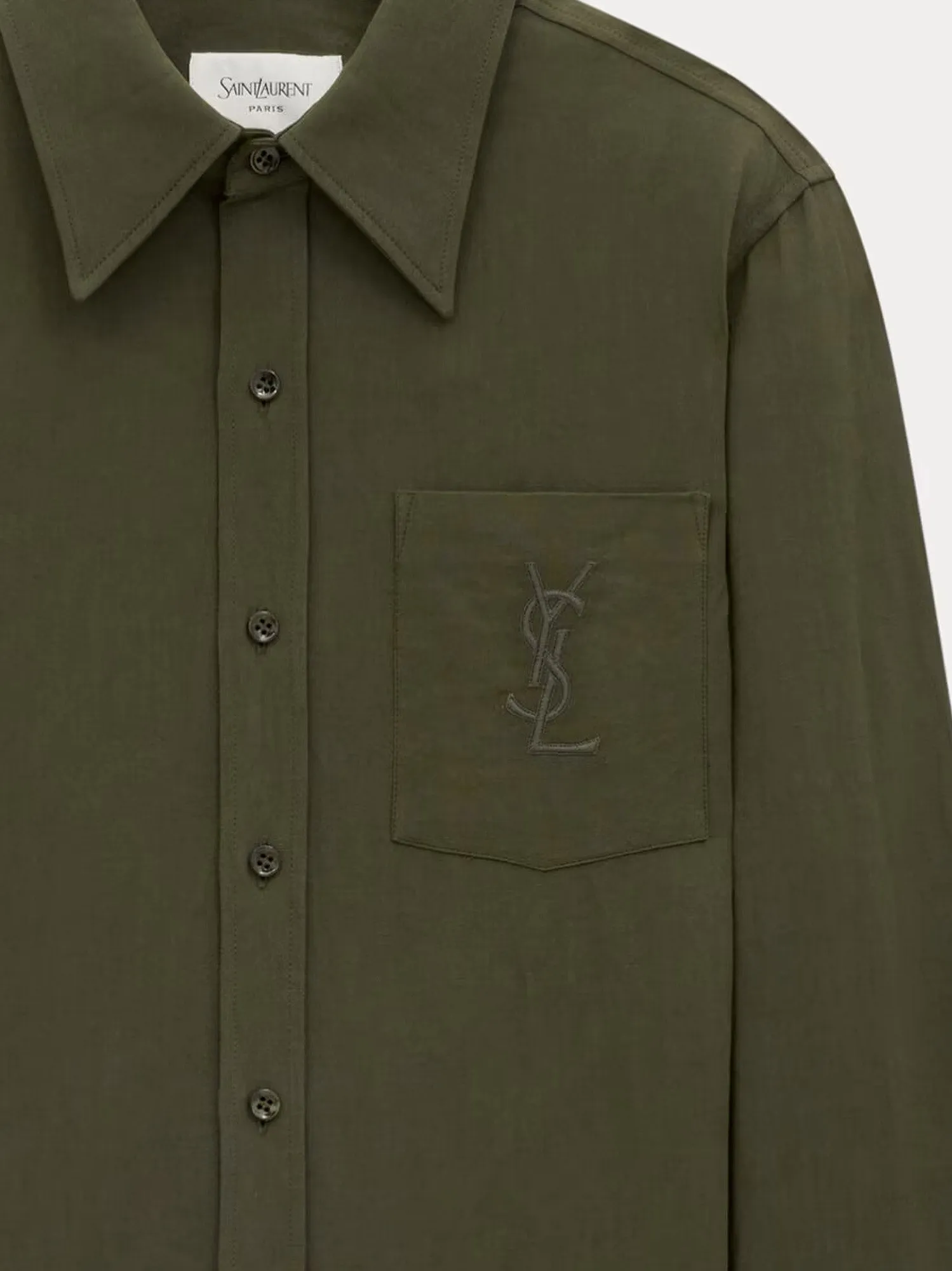 Saint Laurent Cassandre Linen And Cotton Shirt