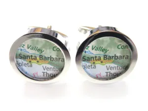Santa Barbara Map Cufflinks