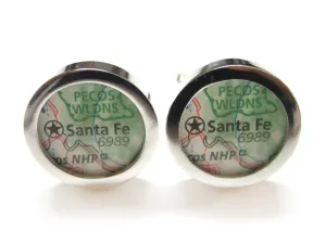 Santa Fe New Mexico Map Cufflinks