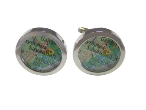 Savannah Georgia Map Cufflinks