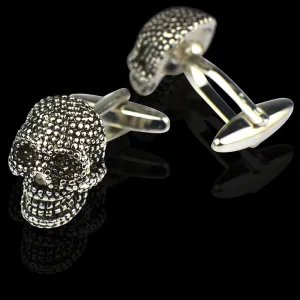 Silver Mens Stainless Steel Skulls Cufflinks for Shirt with Box - Hand Crafted Perfect Gift