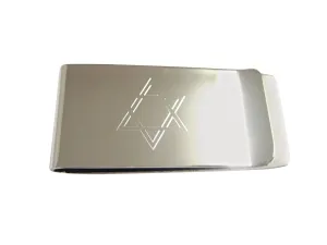 Silver Toned Etched Religious Star of David Money Clip
