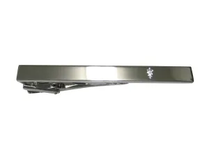 Silver Toned Etched Sleek Veterinary Caduceus Symbol Tie Clip