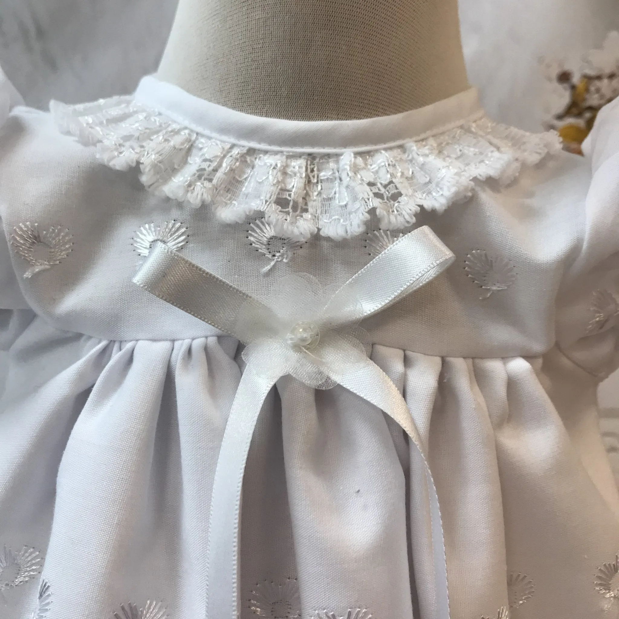 Small Baby Christening Gown and Bonnet