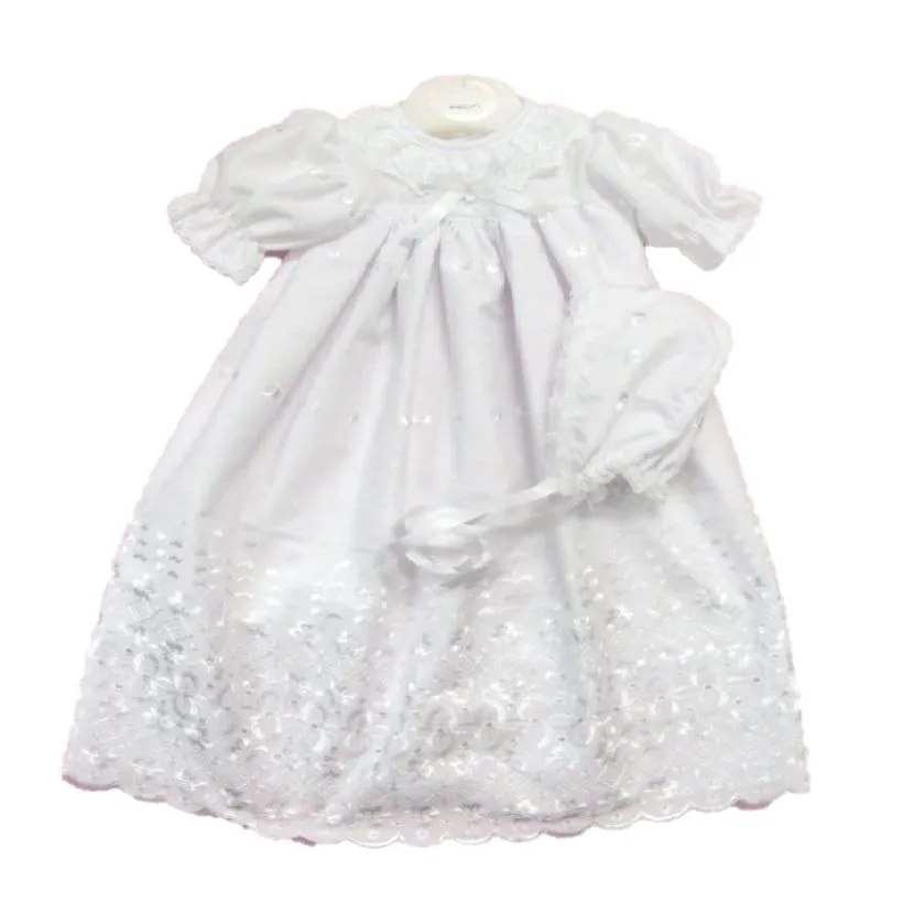 Small Baby Christening Gown and Bonnet