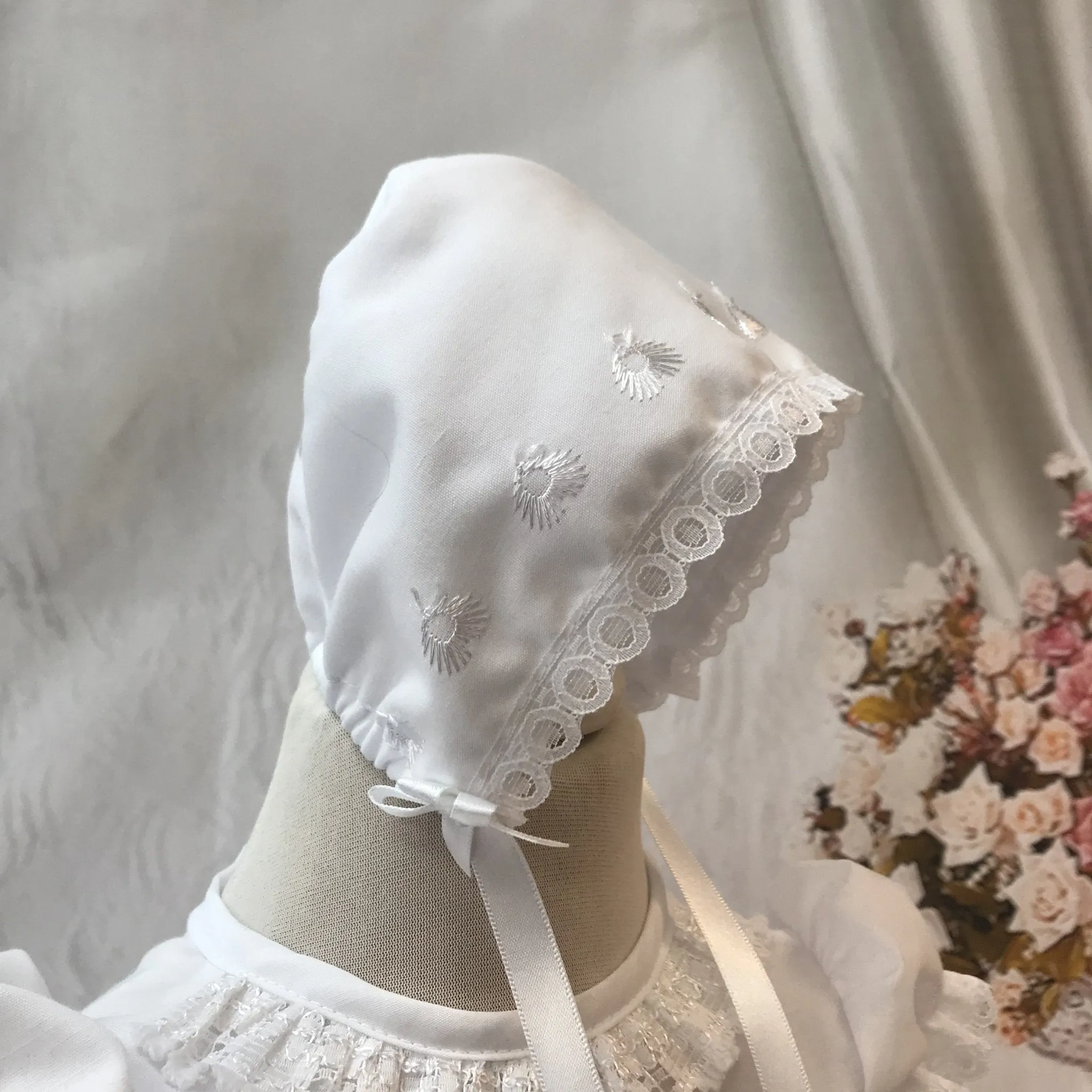 Small Baby Christening Gown and Bonnet