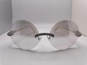 Small C Decor - Silver White Marbles w/ Clear #1 Oval Lenses