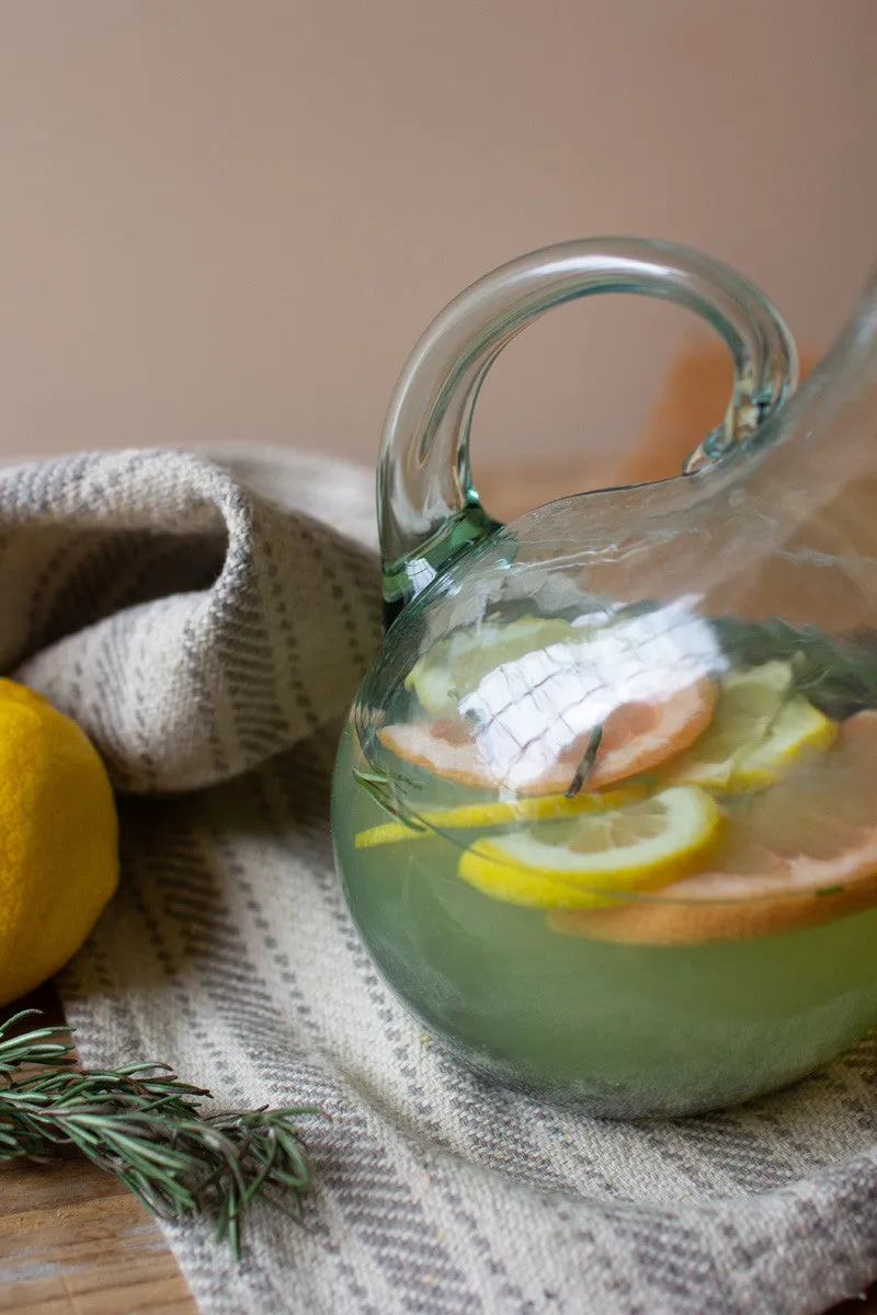 Small Glass Tilted Pitcher