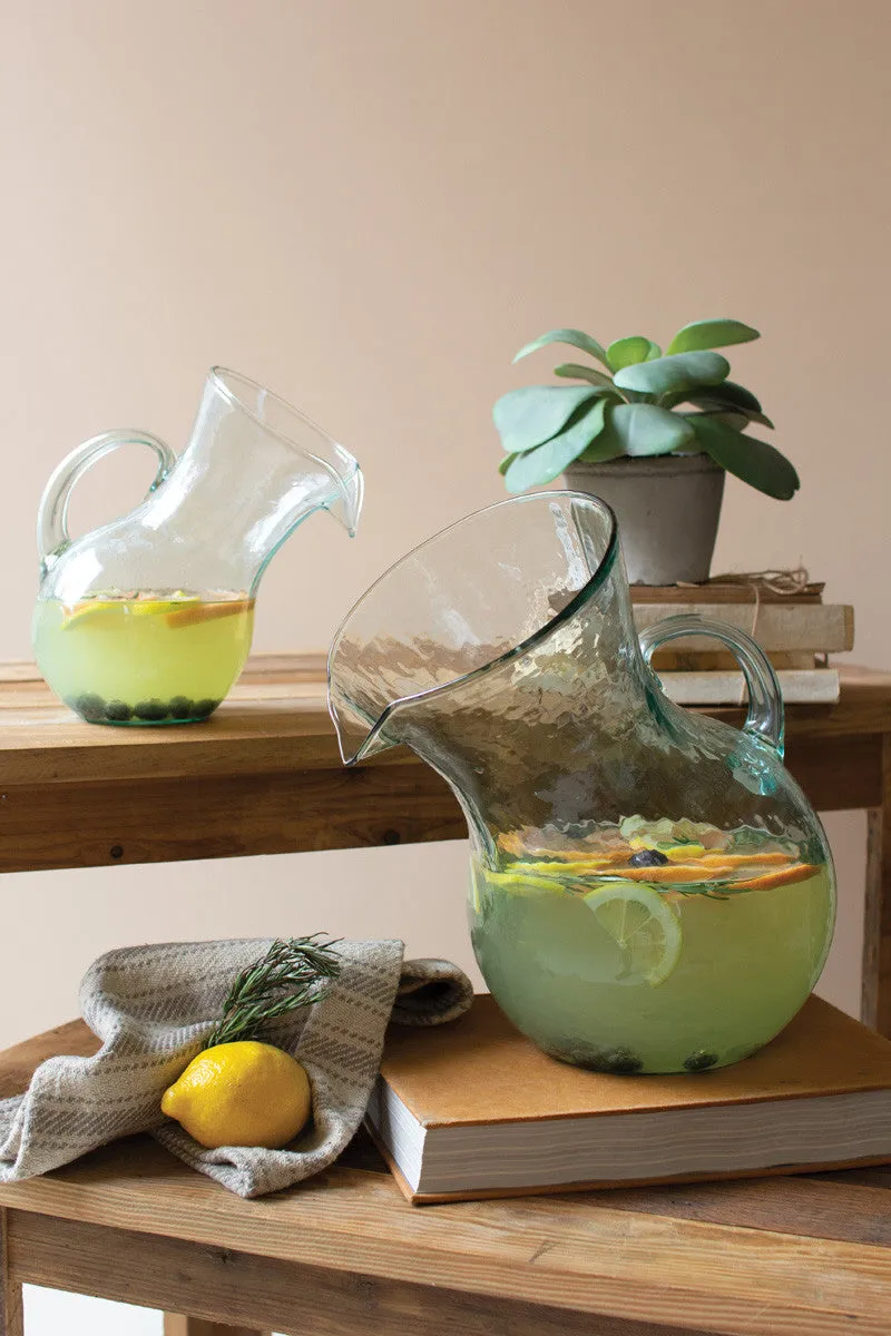 Small Glass Tilted Pitcher