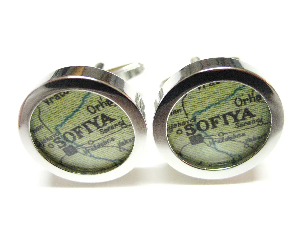 Sofia Map Cufflinks