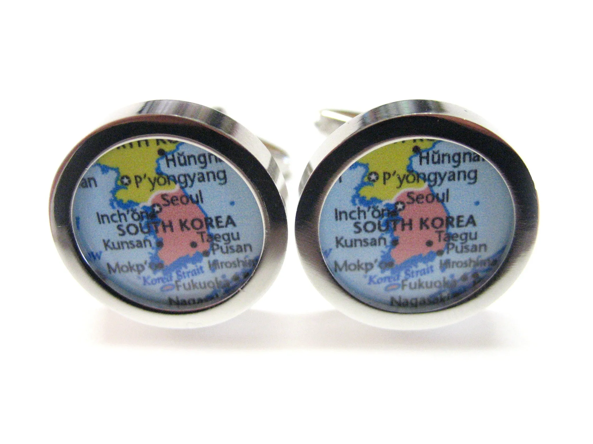 South Korea Map Cufflinks