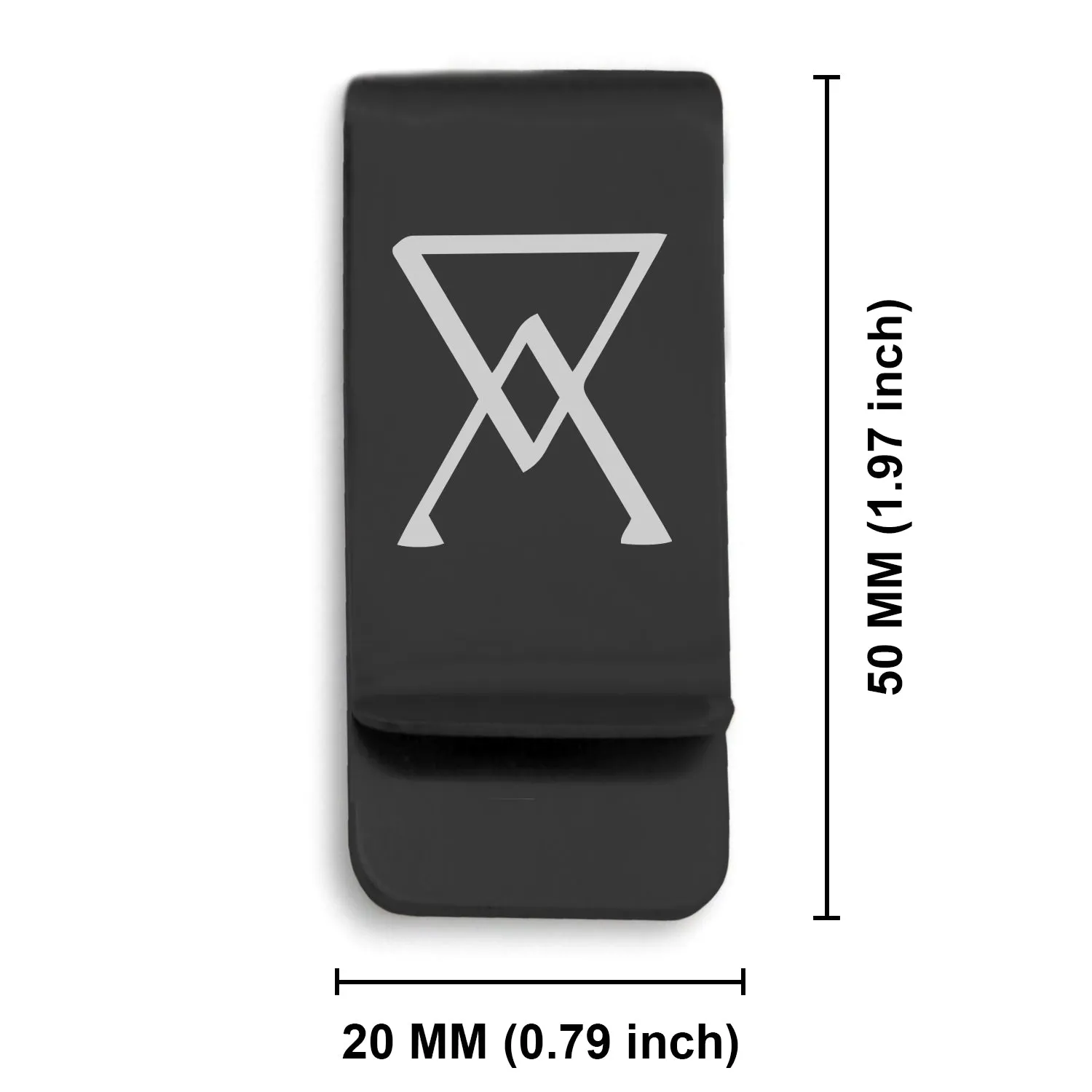 Stainless Steel Arsenic Alchemical Symbol Classic Slim Money Clip