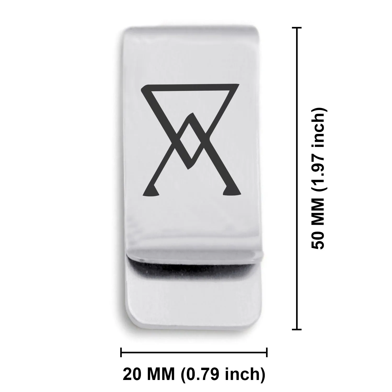 Stainless Steel Arsenic Alchemical Symbol Classic Slim Money Clip