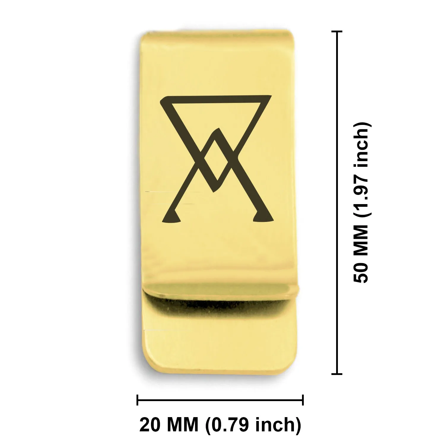 Stainless Steel Arsenic Alchemical Symbol Classic Slim Money Clip