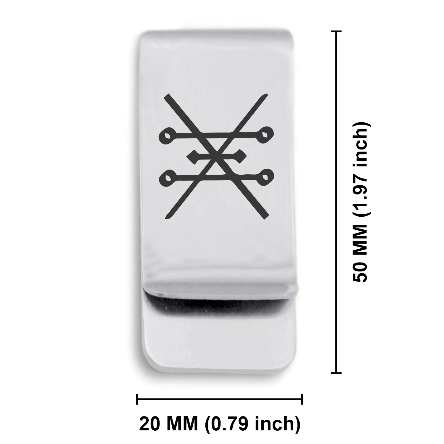 Stainless Steel Copper Alchemical Symbol Classic Slim Money Clip