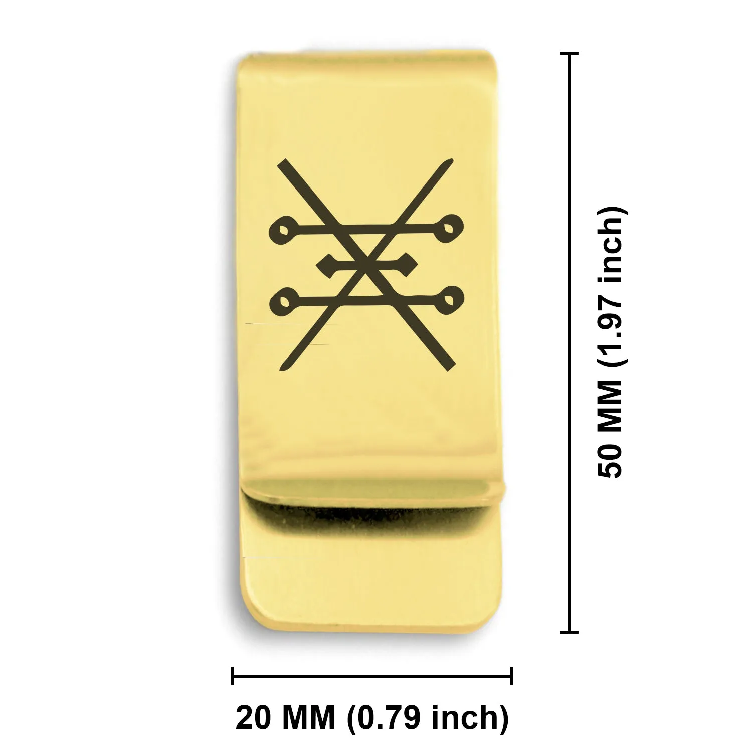 Stainless Steel Copper Alchemical Symbol Classic Slim Money Clip
