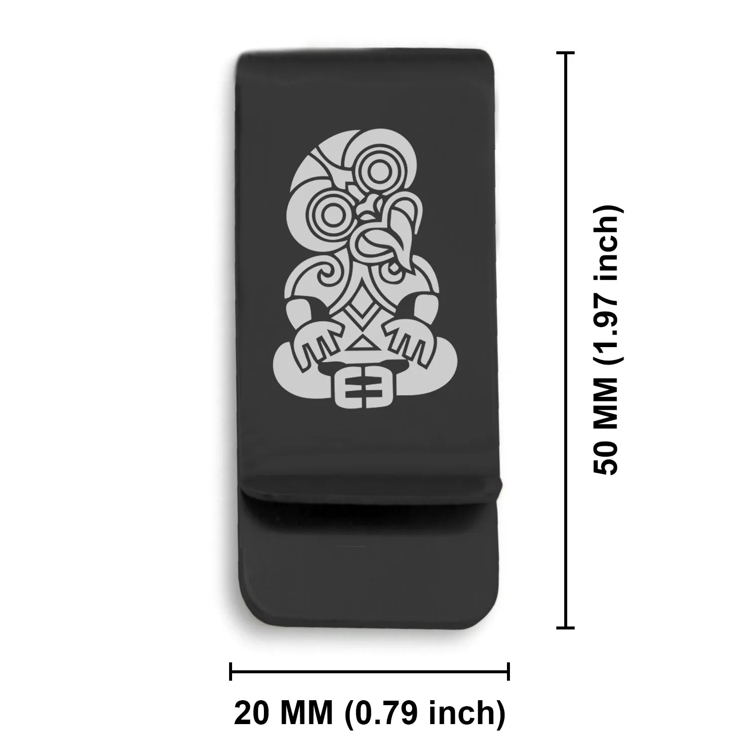 Stainless Steel Hei Tiki Maori Symbol Classic Slim Money Clip