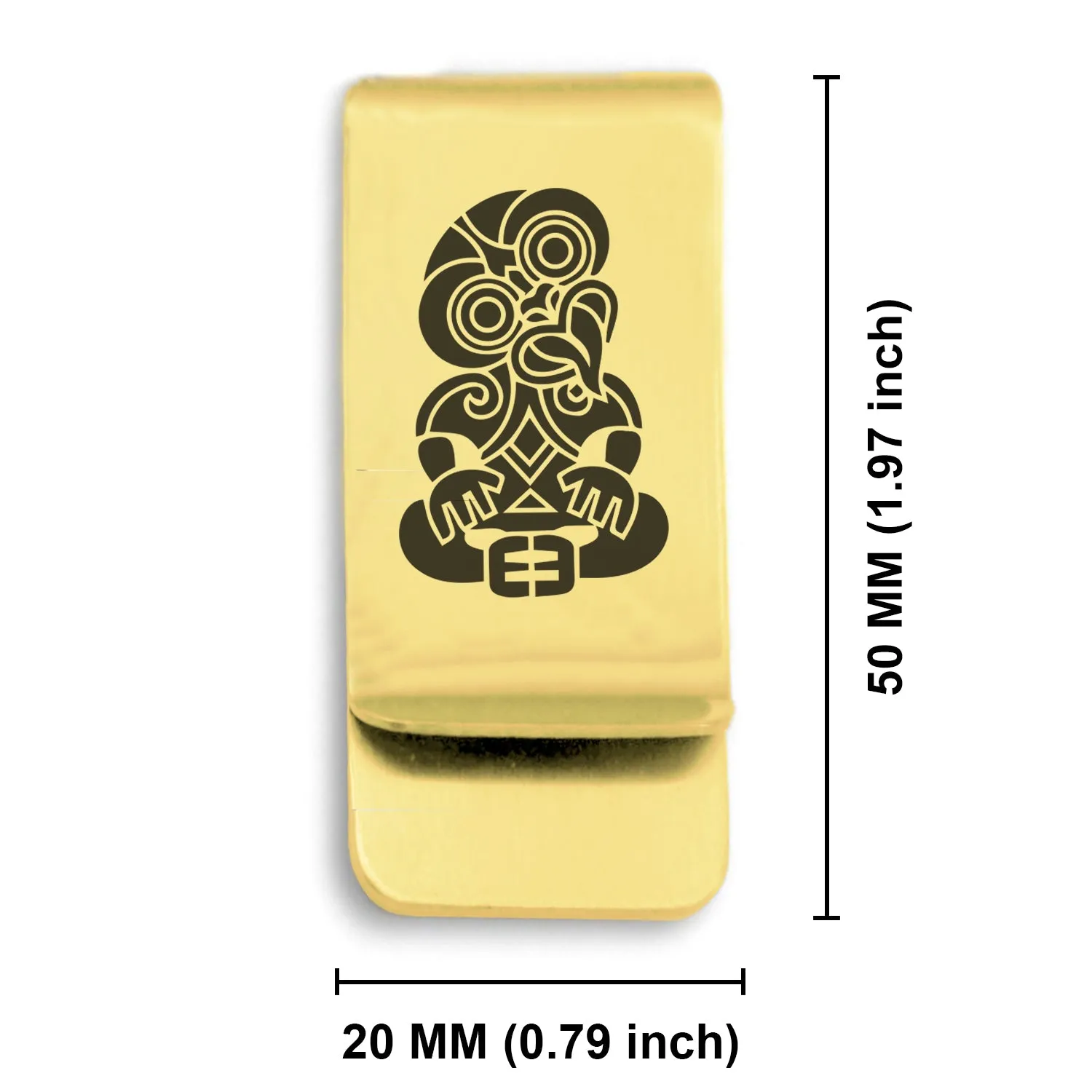 Stainless Steel Hei Tiki Maori Symbol Classic Slim Money Clip