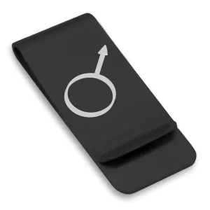 Stainless Steel Iron Alchemical Symbol Classic Slim Money Clip
