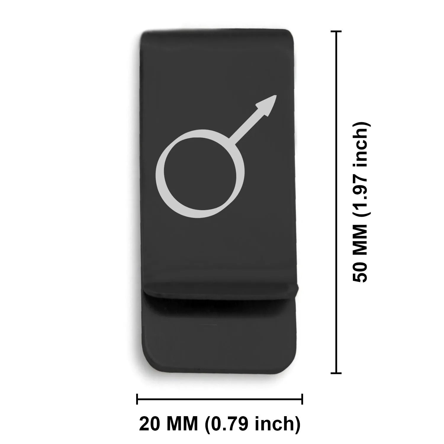 Stainless Steel Iron Alchemical Symbol Classic Slim Money Clip