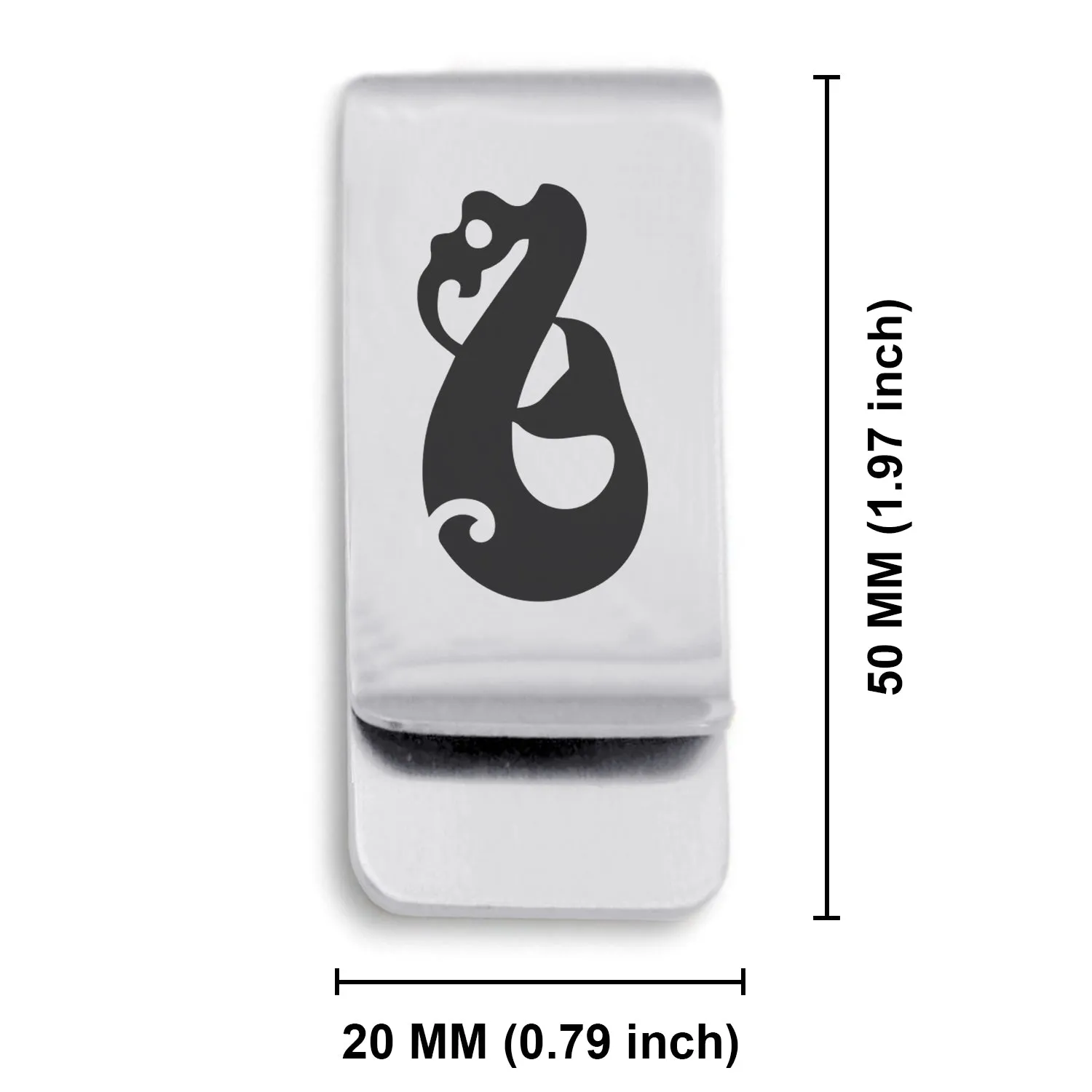 Stainless Steel Manaia (Guardian Spirit) Maori Symbol Classic Slim Money Clip