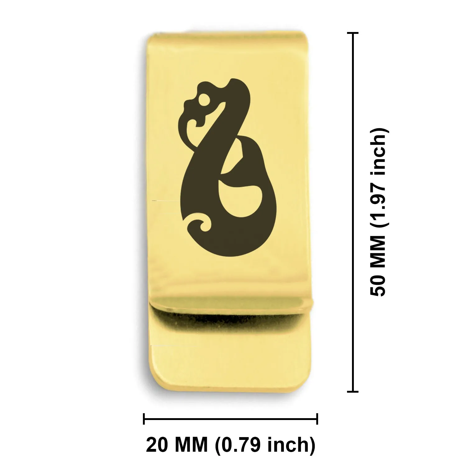 Stainless Steel Manaia (Guardian Spirit) Maori Symbol Classic Slim Money Clip